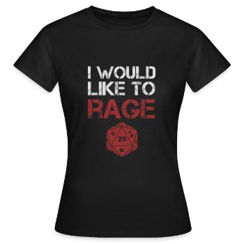 Ich würde Gern Ausrasten Barbar Tabletop - Frauen T-Shirt - Schwarz - Vorne - AI Model Female 172 dark (172cm)
