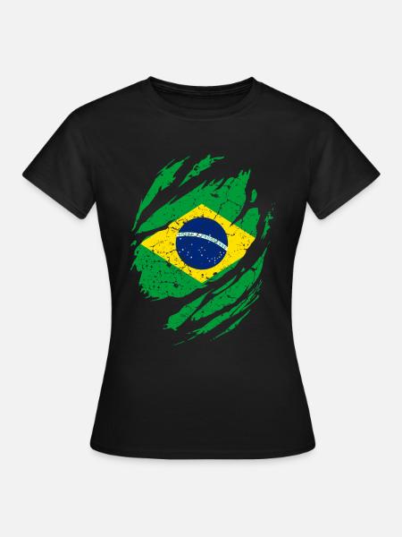 Brasilien Flagge - Frauen T-Shirt - Schwarz