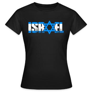 Israël fan - T-shirt Femme - noir - Devant - AI Model Female 172 dark (172cm)