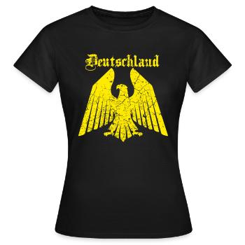 Allemagne Adler - T-shirt Femme - noir - Devant - AI Model Female 172 dark (172cm)