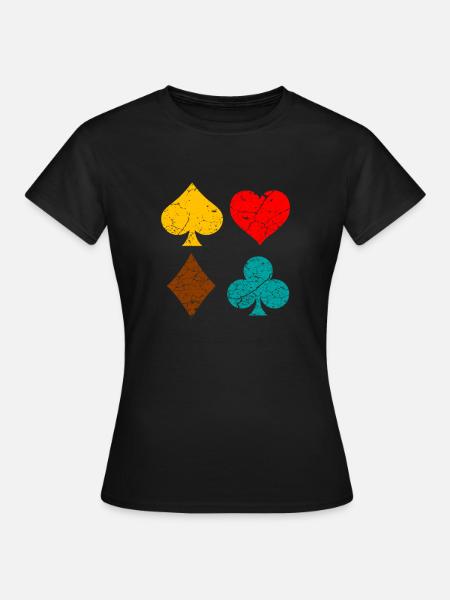 Kartenspiel - Frauen T-Shirt - Schwarz