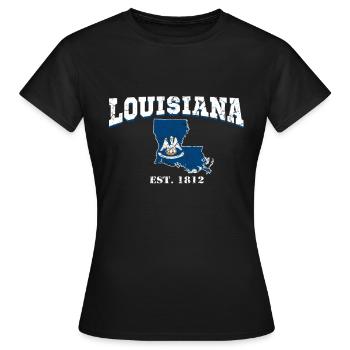 Louisiana USA - Frauen T-Shirt - Schwarz - Vorne - AI Model Female 172 dark (172cm)