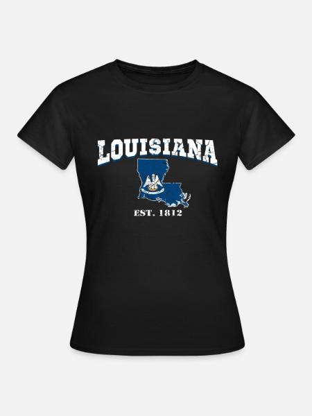 Louisiana USA - Frauen T-Shirt - Schwarz