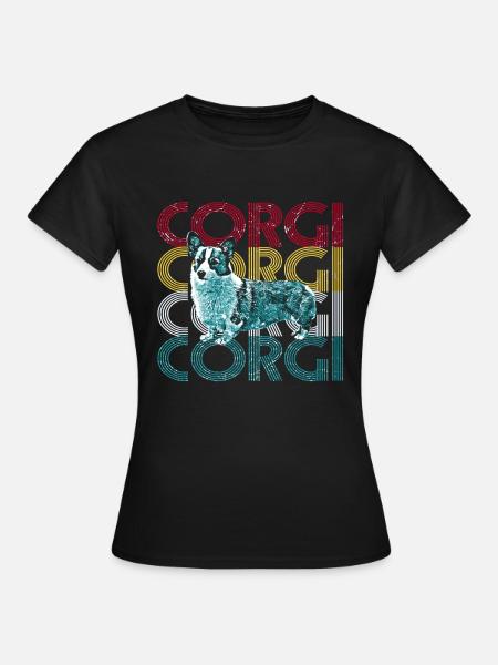 Corgi - Frauen T-Shirt - Schwarz