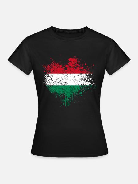 Ungarn Flagge - Frauen T-Shirt - Schwarz