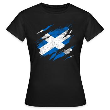 Drapeau Ecosse - T-shirt Femme - noir - Devant - AI Model Female 172 dark (172cm)