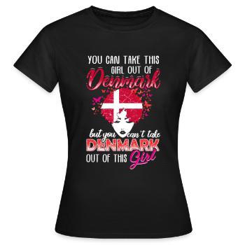 Danish girl - Women's T-Shirt - black - Front - AI Model Female 172 dark (172cm)