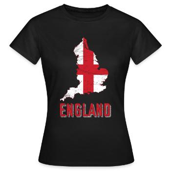 England - Women's T-Shirt - black - Front - AI Model Female 172 dark (172cm)
