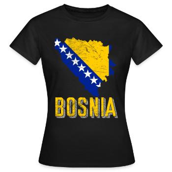 Fan de Bosnie - T-shirt Femme - noir - Devant - AI Model Female 172 dark (172cm)