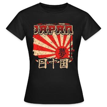 Japan - Women's T-Shirt - black - Front - AI Model Female 172 dark (172cm)