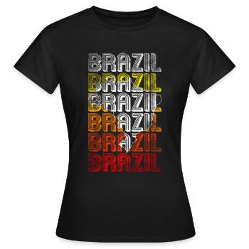 Brazil - Women's T-Shirt - black - Front - AI Model Female 172 dark (172cm)