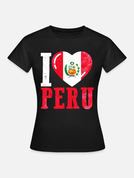 Ich liebe Peru - Frauen T-Shirt - Schwarz