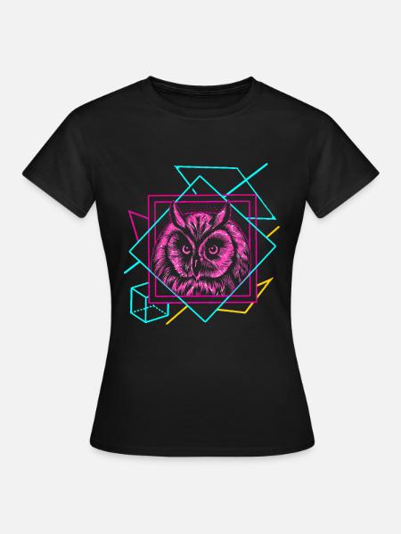 Eule - Frauen T-Shirt - Schwarz