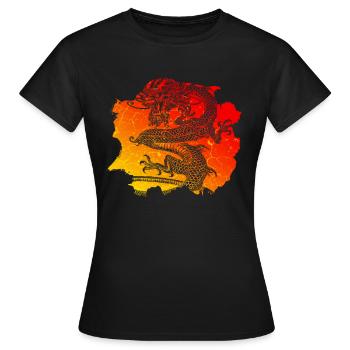 Dragon chinois - T-shirt Femme - noir - Devant - AI Model Female 172 dark (172cm)