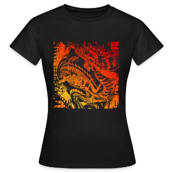 Dragon japonais chinois Fabuleux - T-shirt Femme - noir - Devant - AI Model Female 172 dark (172cm)