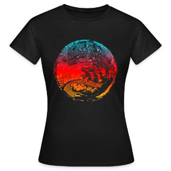 Dragon chinois - T-shirt Femme - noir - Devant - AI Model Female 172 dark (172cm)