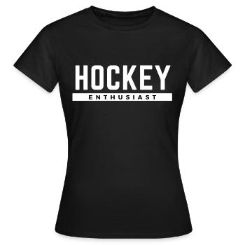 Passionné de hockey. - T-shirt Femme - noir - Devant - AI Model Female 172 dark (172cm)