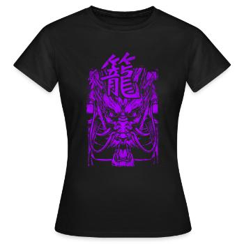 Dragon japonais chinois Caractères - T-shirt Femme - noir - Devant - AI Model Female 172 dark (172cm)