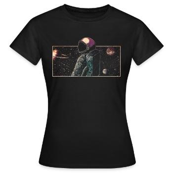 astronaut - Women's T-Shirt - black - Front - AI Model Female 172 dark (172cm)