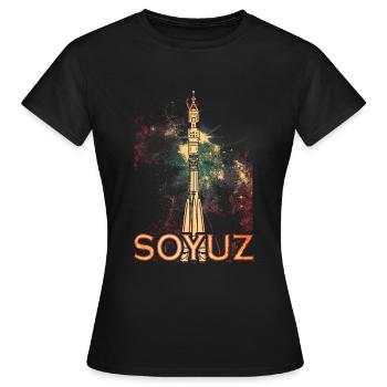 Fusée Soyouz Soyuz - T-shirt Femme - noir - Devant - AI Model Female 172 dark (172cm)