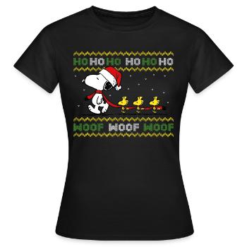 Peanuts Snoopy Hohoho - Women's T-Shirt - black - Front - AI Model Female 172 dark (172cm)