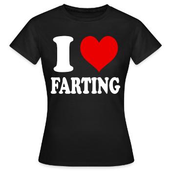 J’adore péter Pet Pet Coeur drôle - T-shirt Femme - noir - Devant - AI Model Female 172 dark (172cm)