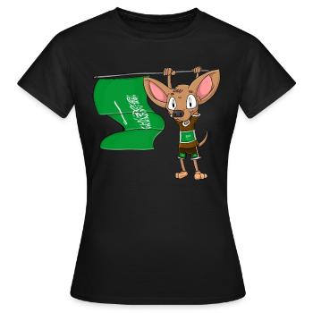 Saudi Arabien Chihuahua - Frauen T-Shirt - Schwarz - Vorne - AI Model Female 172 dark (172cm)