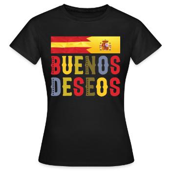 Buenos Deseos- Congratulations Tshirt - Women's T-Shirt - black - Front - AI Model Female 172 dark (172cm)