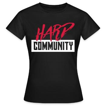 Hard Community - Women's T-Shirt - black - Front - AI Model Female 172 dark (172cm)