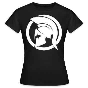 Weißer Spartaner - Frauen T-Shirt - Schwarz - Vorne - AI Model Female 172 dark (172cm)