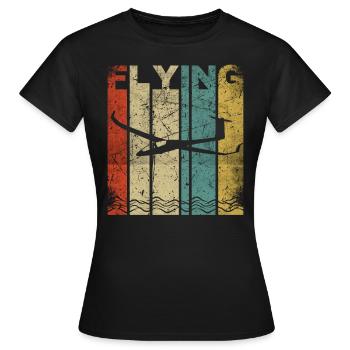 Segelfliegen | Segelflugzeug Segelflieger Geschenk - Frauen T-Shirt - Schwarz - Vorne - AI Model Female 172 dark (172cm)