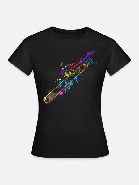 Tromboniste | Trombone splash de cadeau de couleur pour - T-shirt Femme - noir