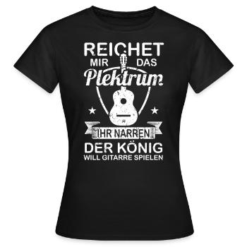 Gitarre Gitarrist Gitarristen und Gitarrenspieler - Frauen T-Shirt - Schwarz - Vorne - AI Model Female 172 dark (172cm)