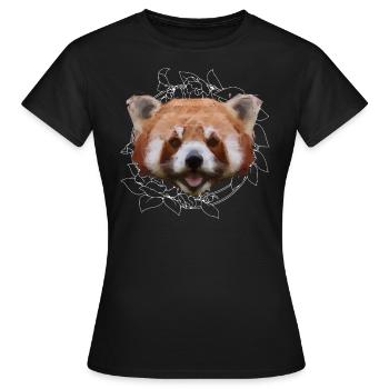 Roter Panda Liebhaber Arty Panda - Frauen T-Shirt - Schwarz - Vorne - AI Model Female 172 dark (172cm)