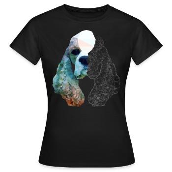 Art Cocker Spaniel Dog Breeder - Women's T-Shirt - black - Front - AI Model Female 172 dark (172cm)
