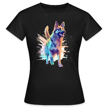 Dog Dance Lovers Dancing German Shepherd - Women's T-Shirt - black - Front - AI Model Female 172 dark (172cm)