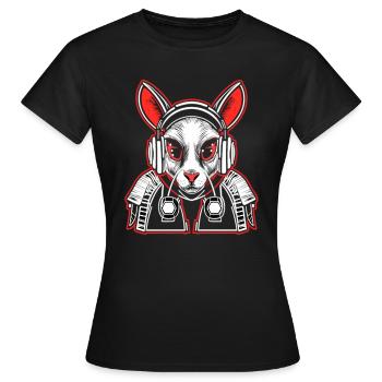 Amateur de musique électronique Rabbit Raver - T-shirt Femme - noir - Devant - AI Model Female 172 dark (172cm)