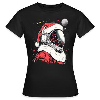 Christmas Party Astronaut Cosmos Lover - Frauen T-Shirt - Schwarz - Vorne - AI Model Female 172 dark (172cm)