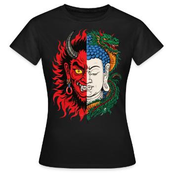 Le mal et Dieu - T-shirt Femme - noir - Devant - AI Model Female 172 dark (172cm)