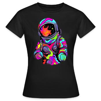 Electronic Music Lover Summer EDM Festival Rave - Women's T-Shirt - black - Front - AI Model Female 172 dark (172cm)