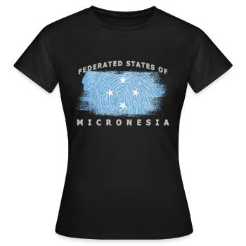 Federated States of Micronesia, Micronesia flag - Women's T-Shirt - black - Front - AI Model Female 172 dark (172cm)