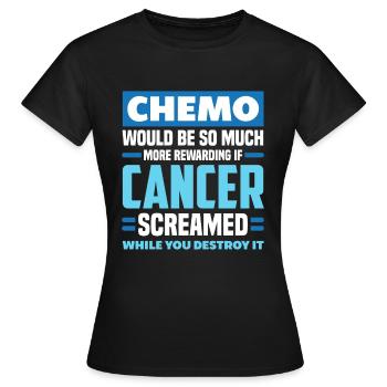 Chemo cancer therapy - Women's T-Shirt - black - Front - AI Model Female 172 dark (172cm)