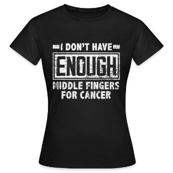 Chemo middle finger - Women's T-Shirt - black - Front - AI Model Female 172 dark (172cm)