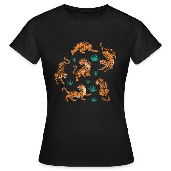 tigre - T-shirt Femme - noir - Devant - AI Model Female 172 dark (172cm)