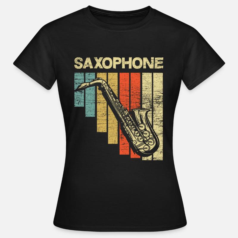 Saxophone retro - Women's T-Shirt - black