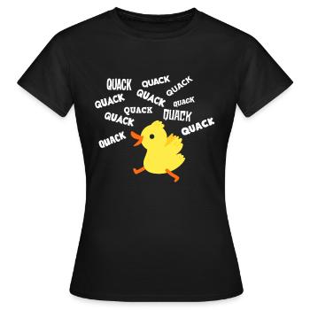 Ente Quak Quak Quak - Frauen T-Shirt - Schwarz - Vorne - AI Model Female 172 dark (172cm)
