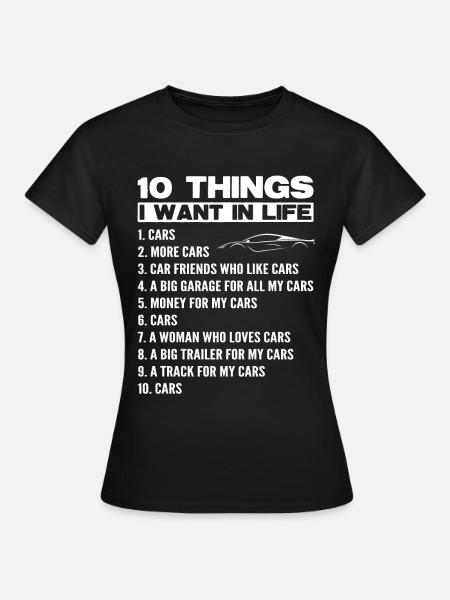 Auto cars car salesman car fan oldtimer saying - Women's T-Shirt - black