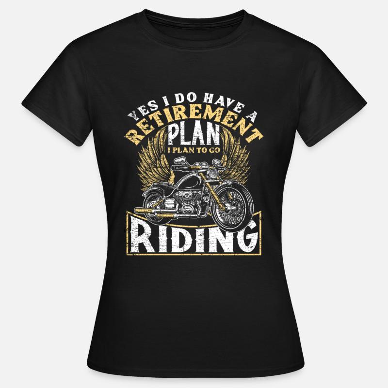 Motorcycle pension gift - Women's T-Shirt - black