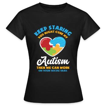 Autismus Krankheit - Frauen T-Shirt - Schwarz - Vorne - AI Model Female 172 dark (172cm)