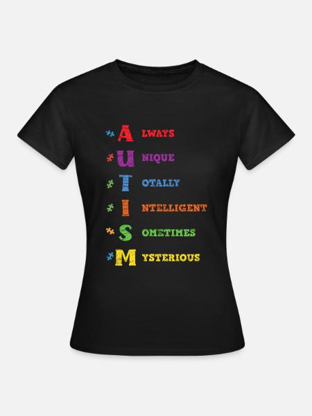 Autismus - Dame-T-shirt - sort